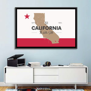 California State Map Wall Art