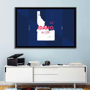 Idaho State Map Wall Art