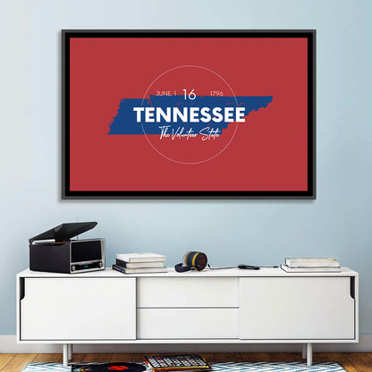 Tennessee Typographic Map Wall Art