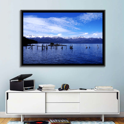 Nahuel Huapi Lake with Wooden Pilings Wall Art