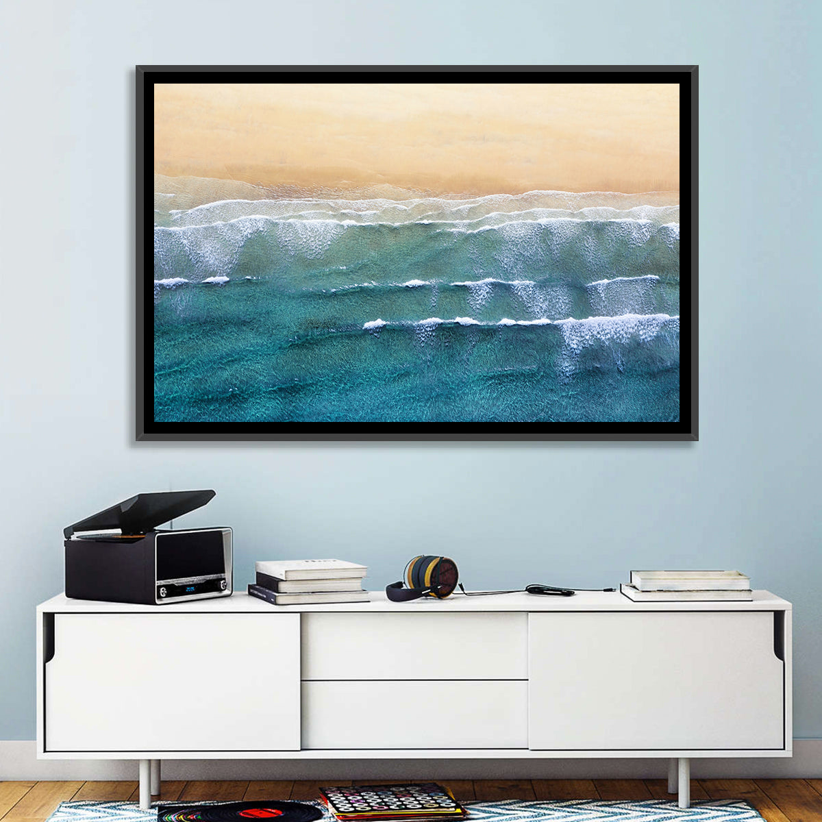 Calm Beachscape Aerial Wall Art