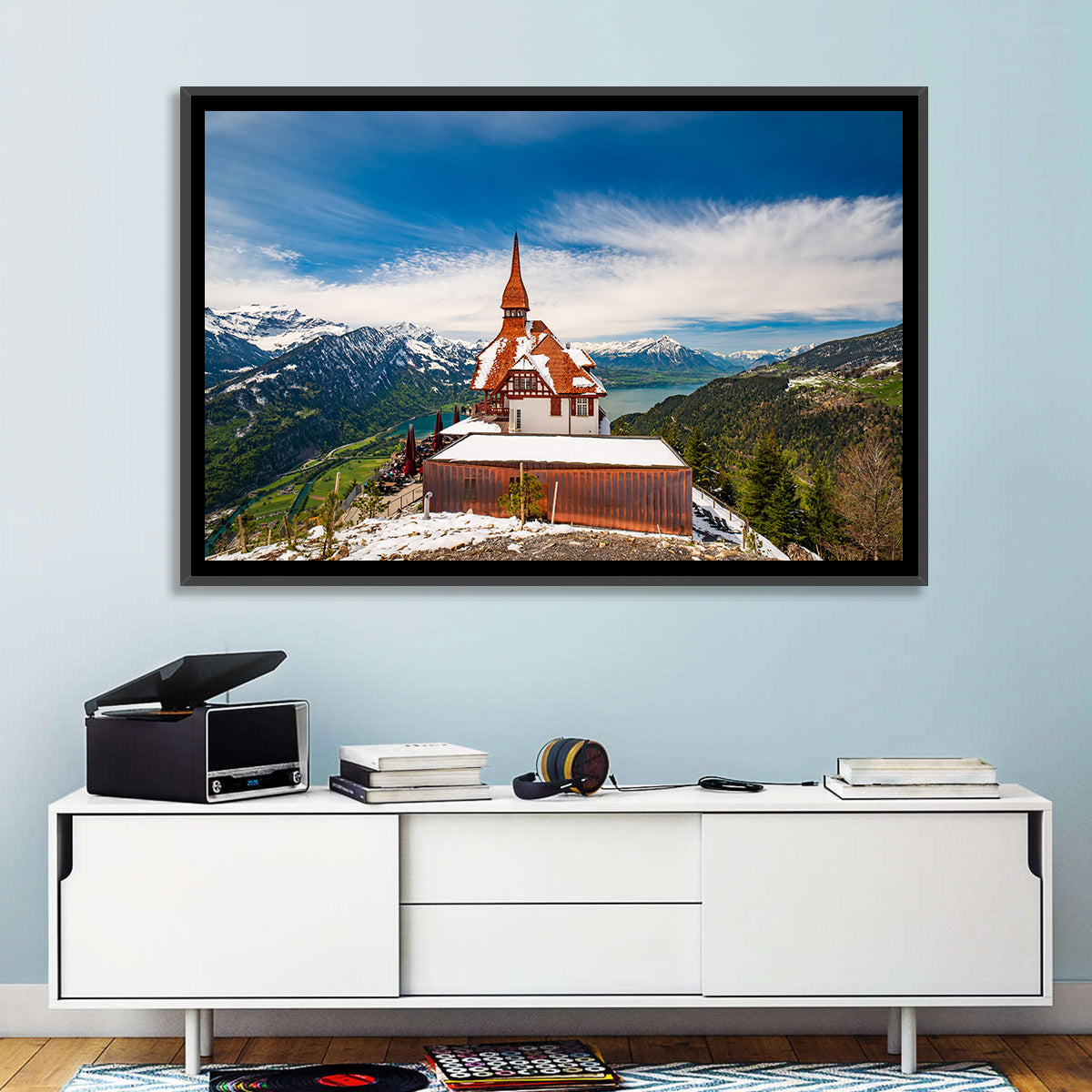 Harder Kulm Summit View Wall Art in a room, landscape