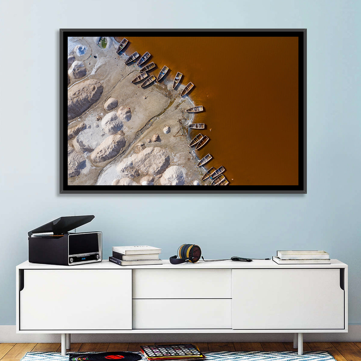 Salt Piles at Lake Retba Wall Art