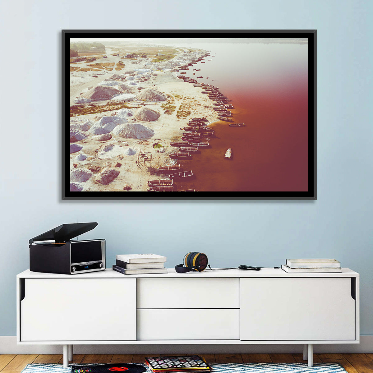 Lake Retba Shoreline Aerial Wall Art