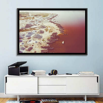 Lake Retba Shoreline Aerial Wall Art