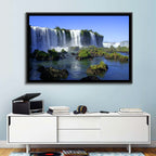 Iguazu Falls Mossy Rocks Wall Art