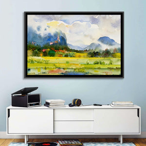 Watercolor Summer Landscape Wall Art