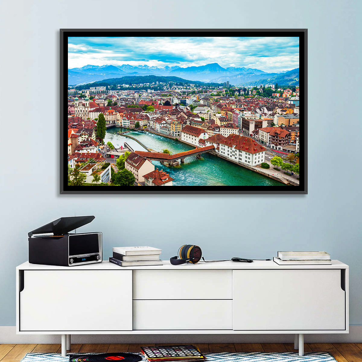 Lucerne Chapel Bridge View Wall Art