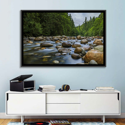 Lynn Canyon Riverbed Forest Wall Art