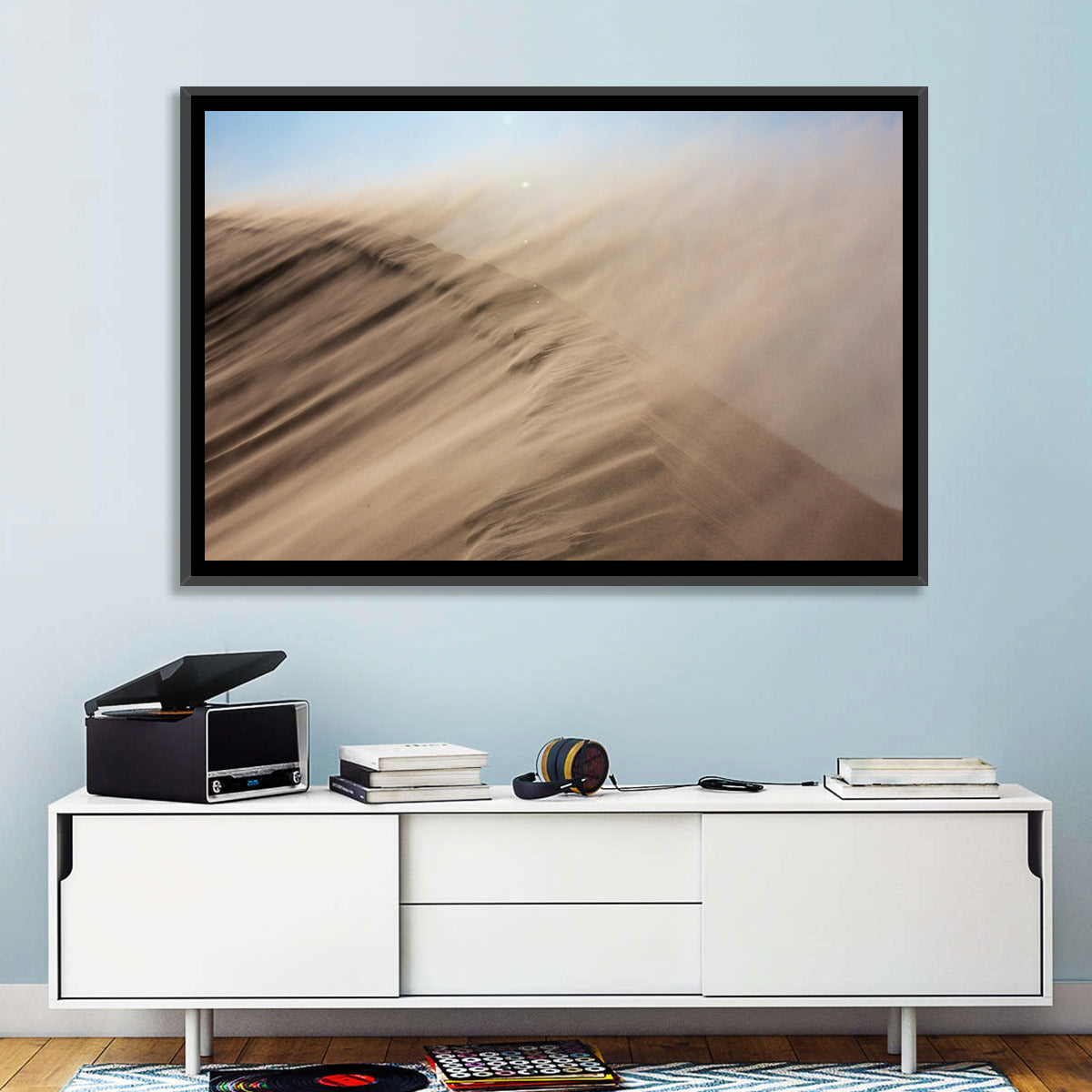 Sandstorm Over Dune Wall Art in a room, landscape