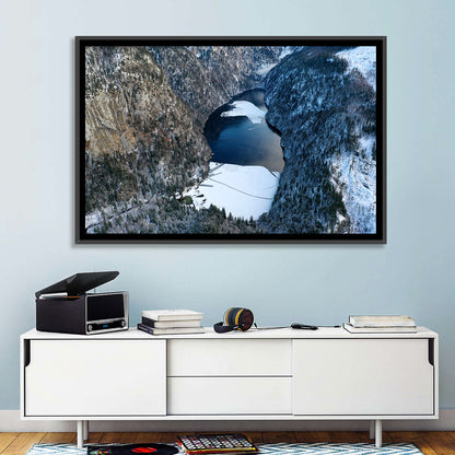 Toplitz Lake Winter Aerial Wall Art