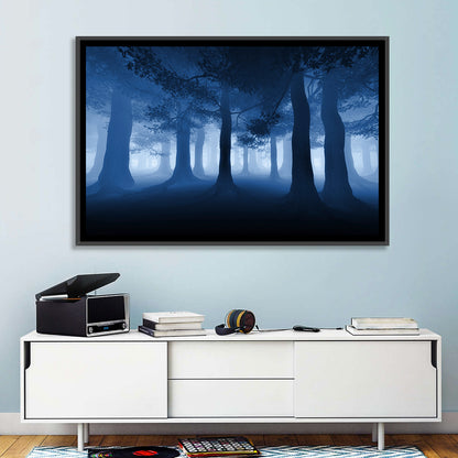 Midnight Blue Forest Wall Art