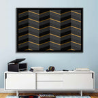 Black Stripes with Gold Accents Wall Art