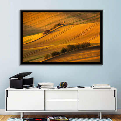 Golden Moravian Farm Tracks Wall Art
