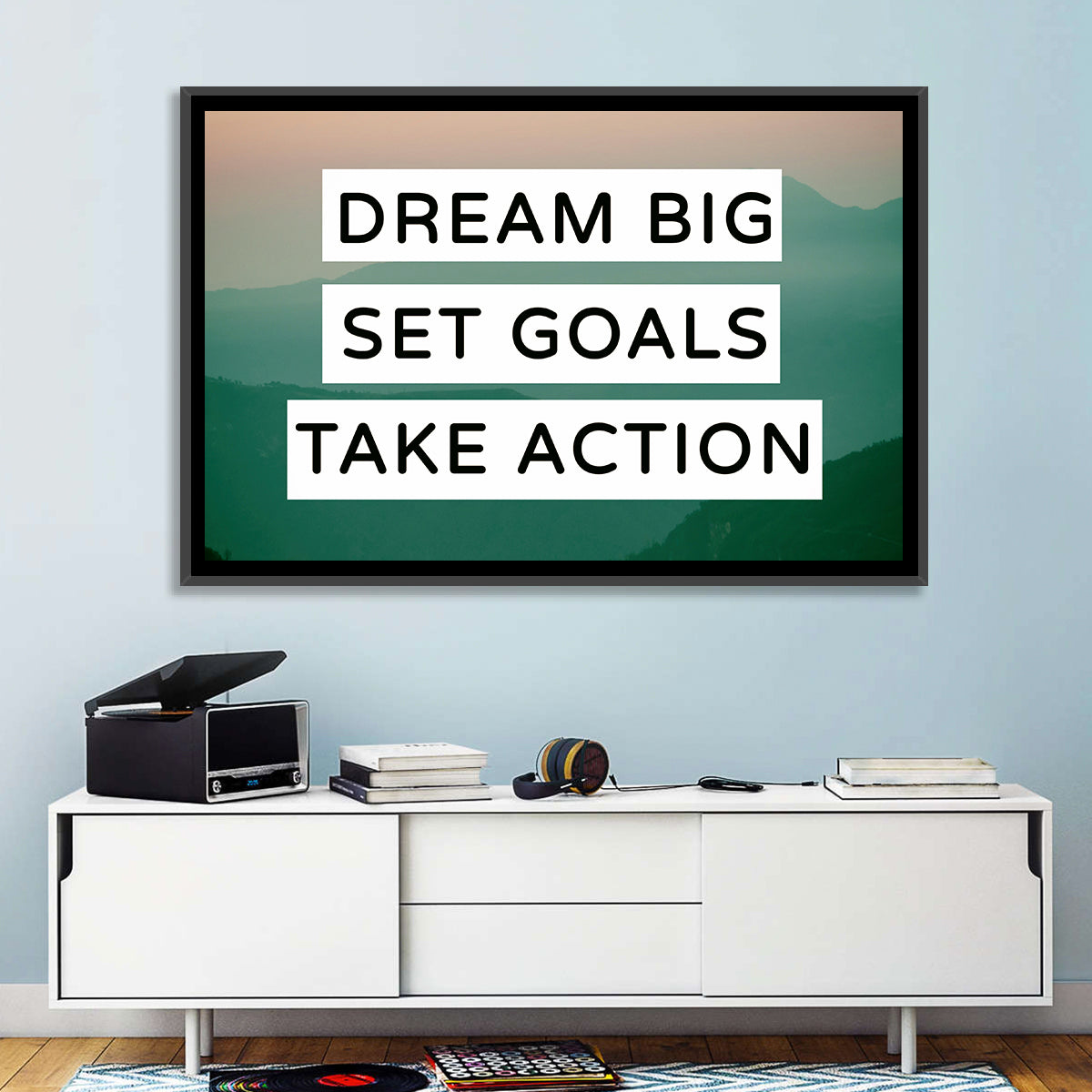 Dream Big Set Goals Wall Art