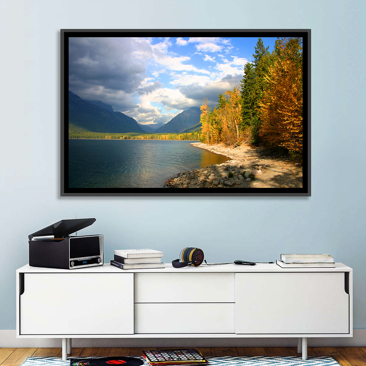 Lake Mcdonald Autumn Shoreline Wall Art