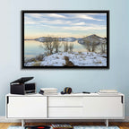 Horsetooth Reservoir Frozen Reflection Wall Art