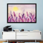 Sunlit Lavender Field Wall Art