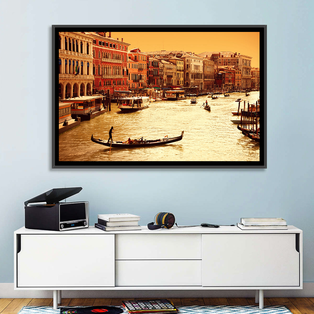 Grand Canal Gondola at Golden Hour Wall Art