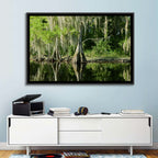 Bald Cypress and Great Blue Heron Wall Art