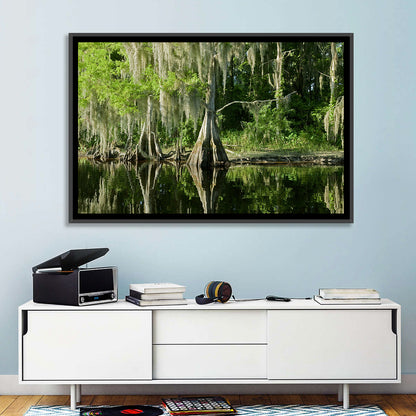 Bald Cypress and Great Blue Heron Wall Art