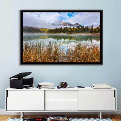 Pyramid Mountain with Golden Grasses Wall Art