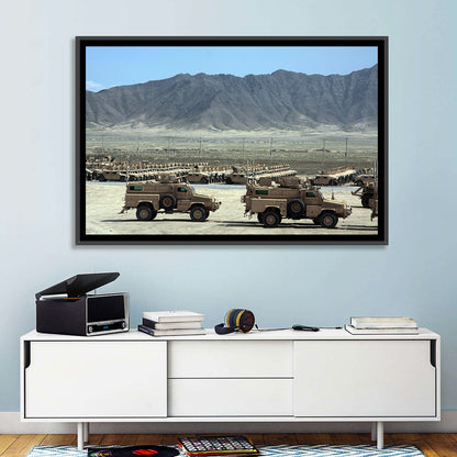 Mrap Vehicles in Desert Landscape Wall Art