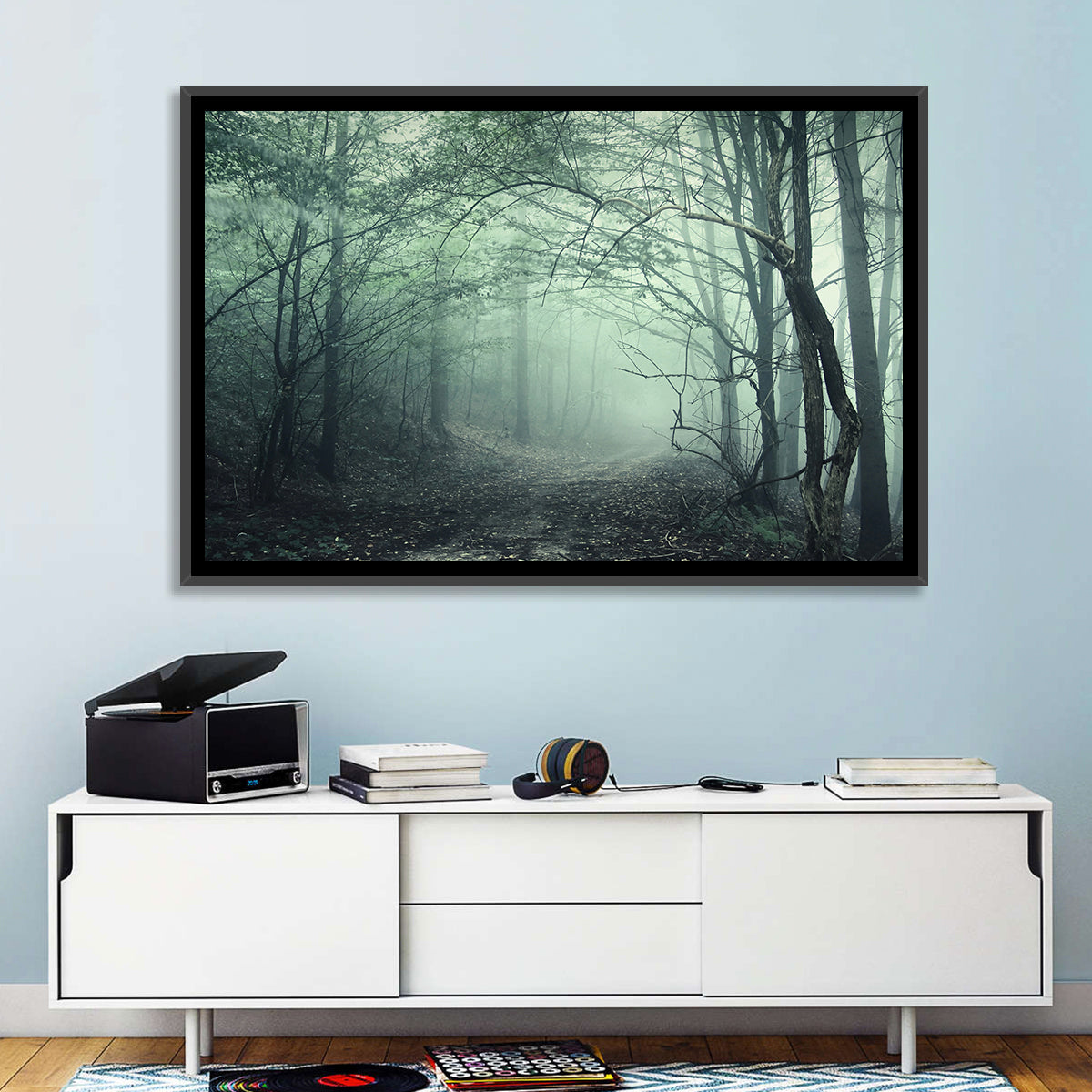 Misty Forest Path Wall Art