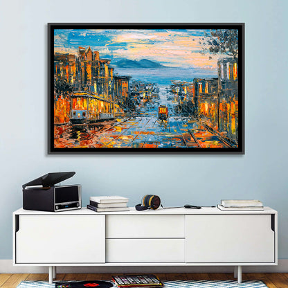 San Francisco Cable Car at Dusk Wall Art
