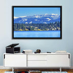 Lake Washington Snow-capped Peaks Wall Art