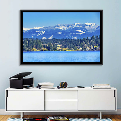 Lake Washington Snow-capped Peaks Wall Art