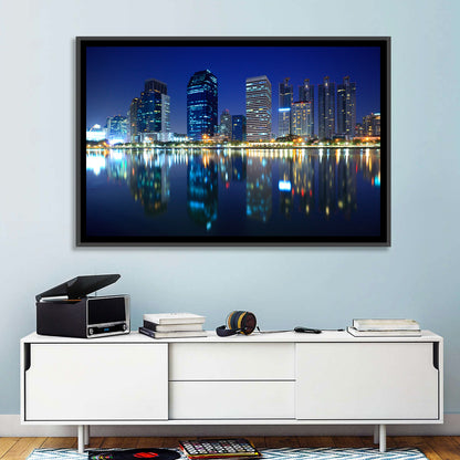 Benjakitti Park Night Skyline Wall Art