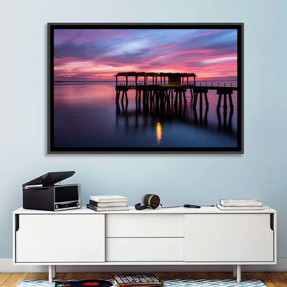 Jekyll Island Dusk Pier Wall Art