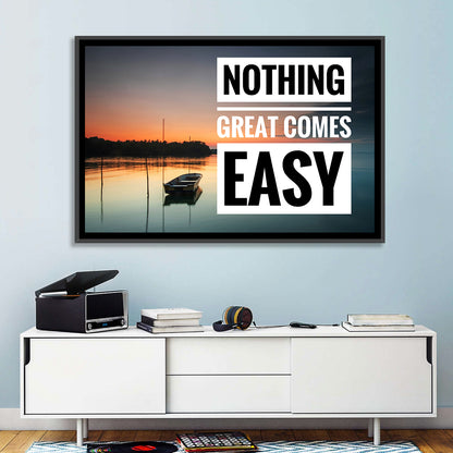 Nothing Great Comes Easy, Boat at Sunrise Wall Art