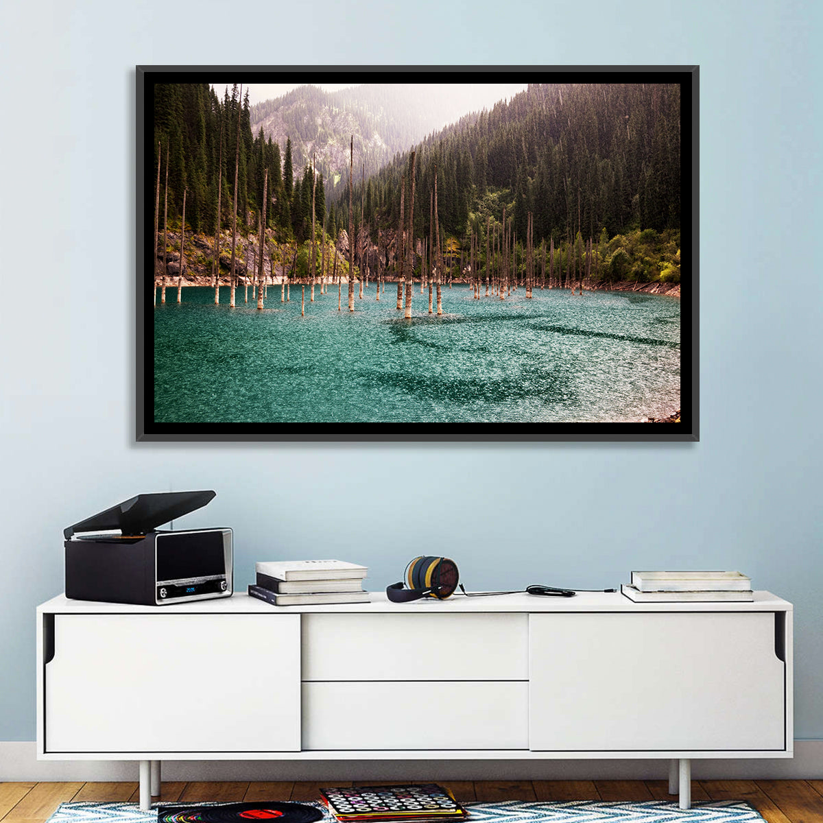 Kaindy Lake Submerged Spruces Wall Art