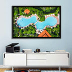 Aerial Figure Eight Resort Pool Wall Art