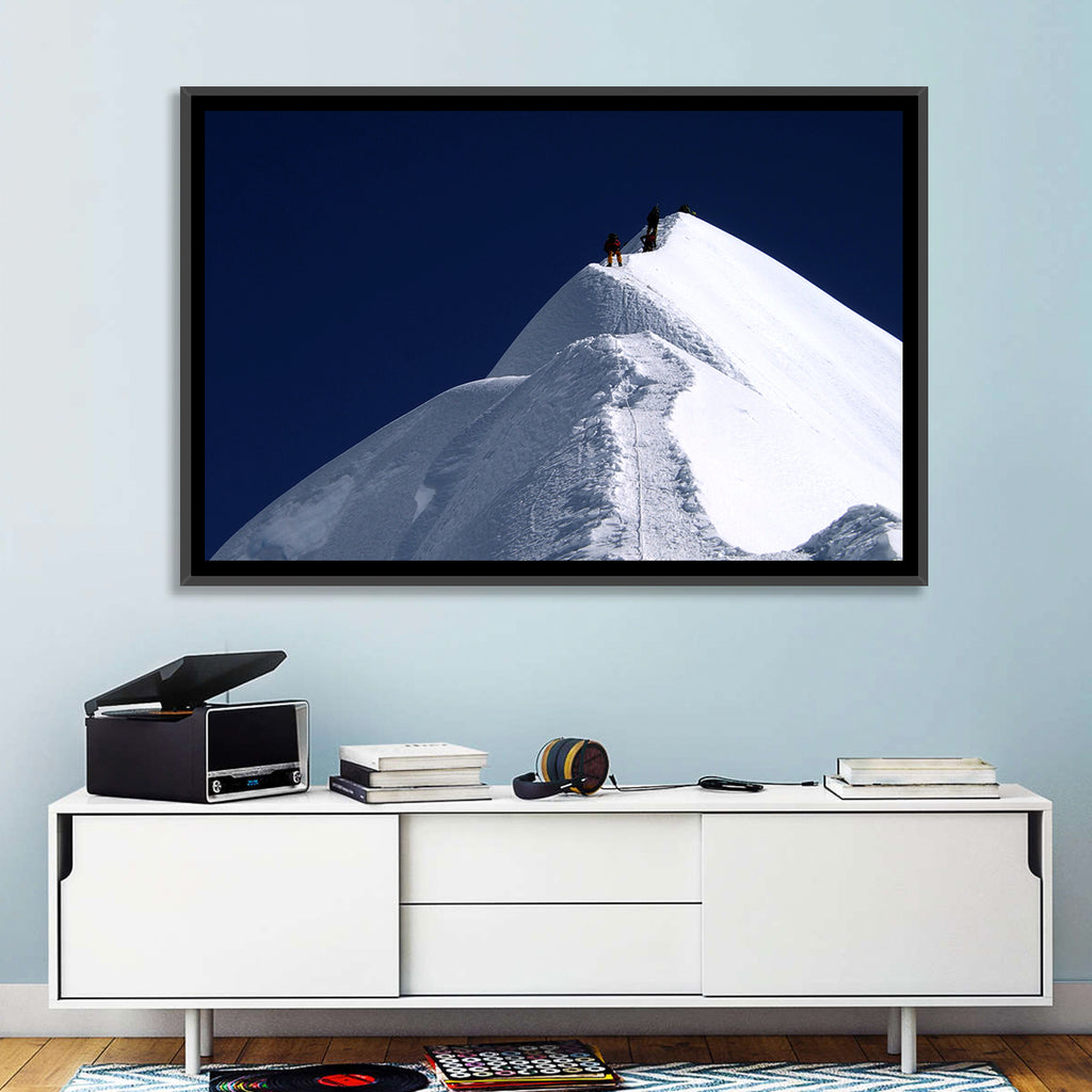 Climbers on a Snowy Himalayan Peak Wall Art