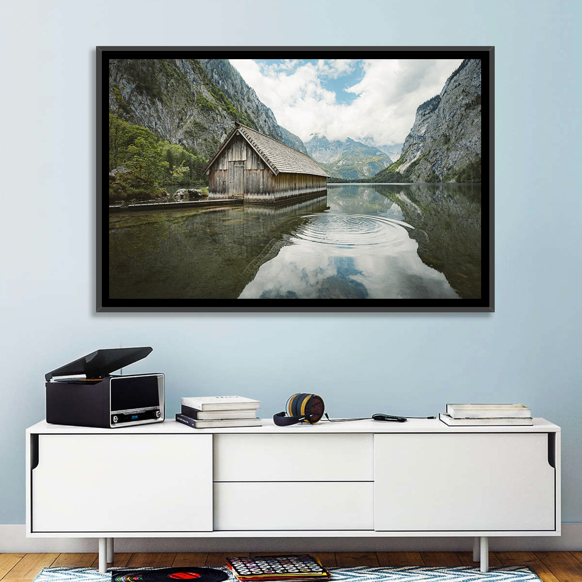 Königssee Boathouse at Obersee Wall Art