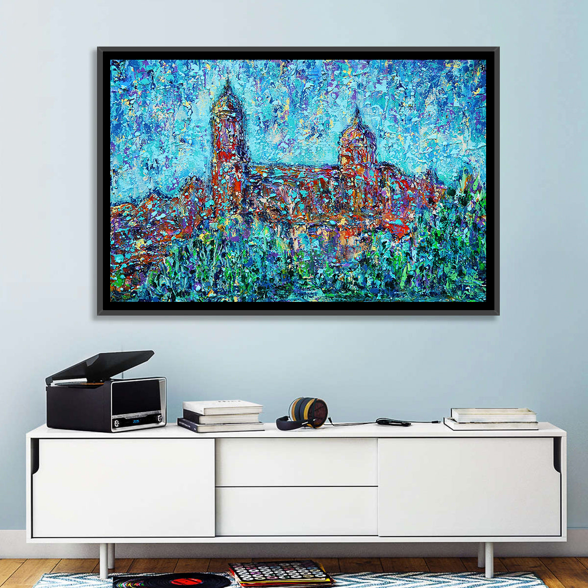 Salamanca Dual Domes Reflection Wall Art in a room, landscape