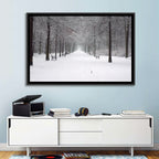 Snow Covered Park Lane Wall Art