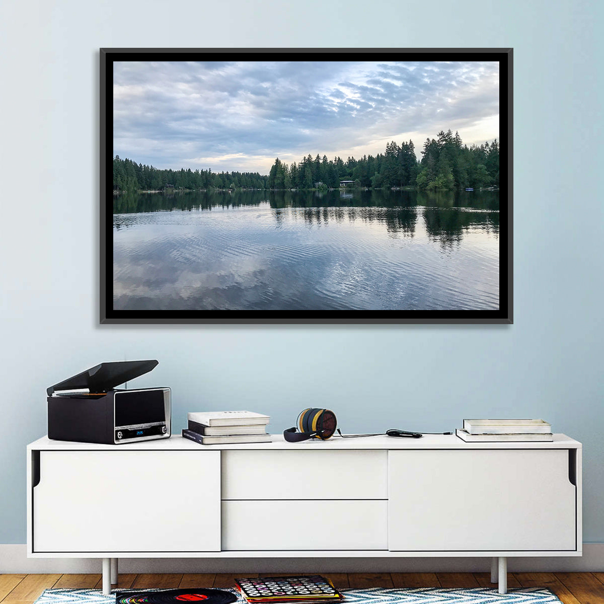 Beaver Lake Park Sunrise Reflection Wall Art