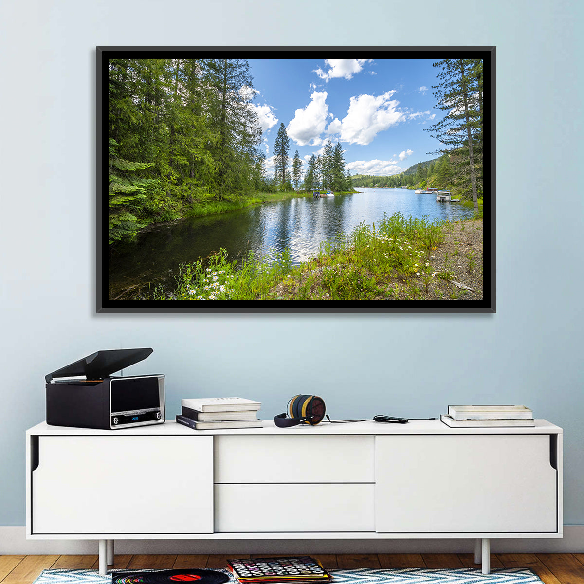 Lake Pend Oreille Wildflower View Wall Art