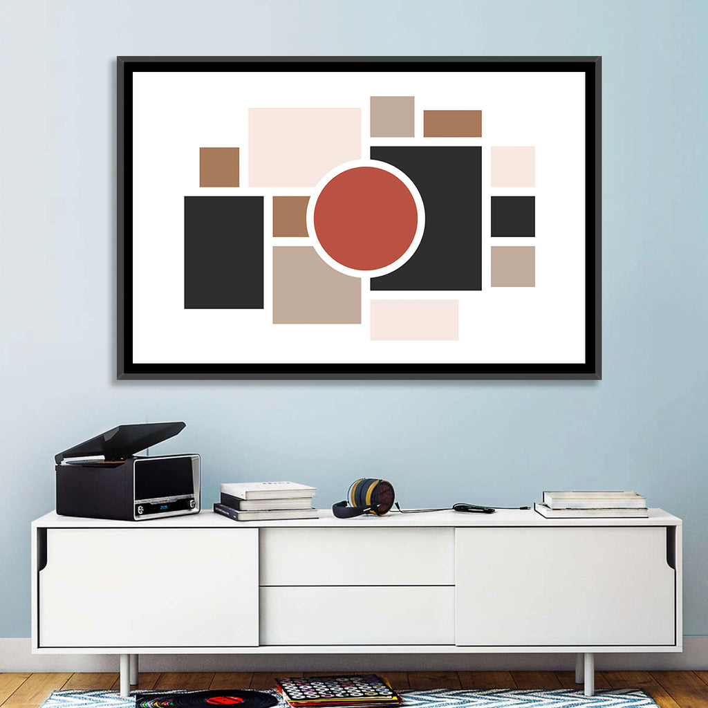 Terracotta Geometric Circle Composition Wall Art