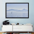 Sailboat and Misty Mountains Wall Art