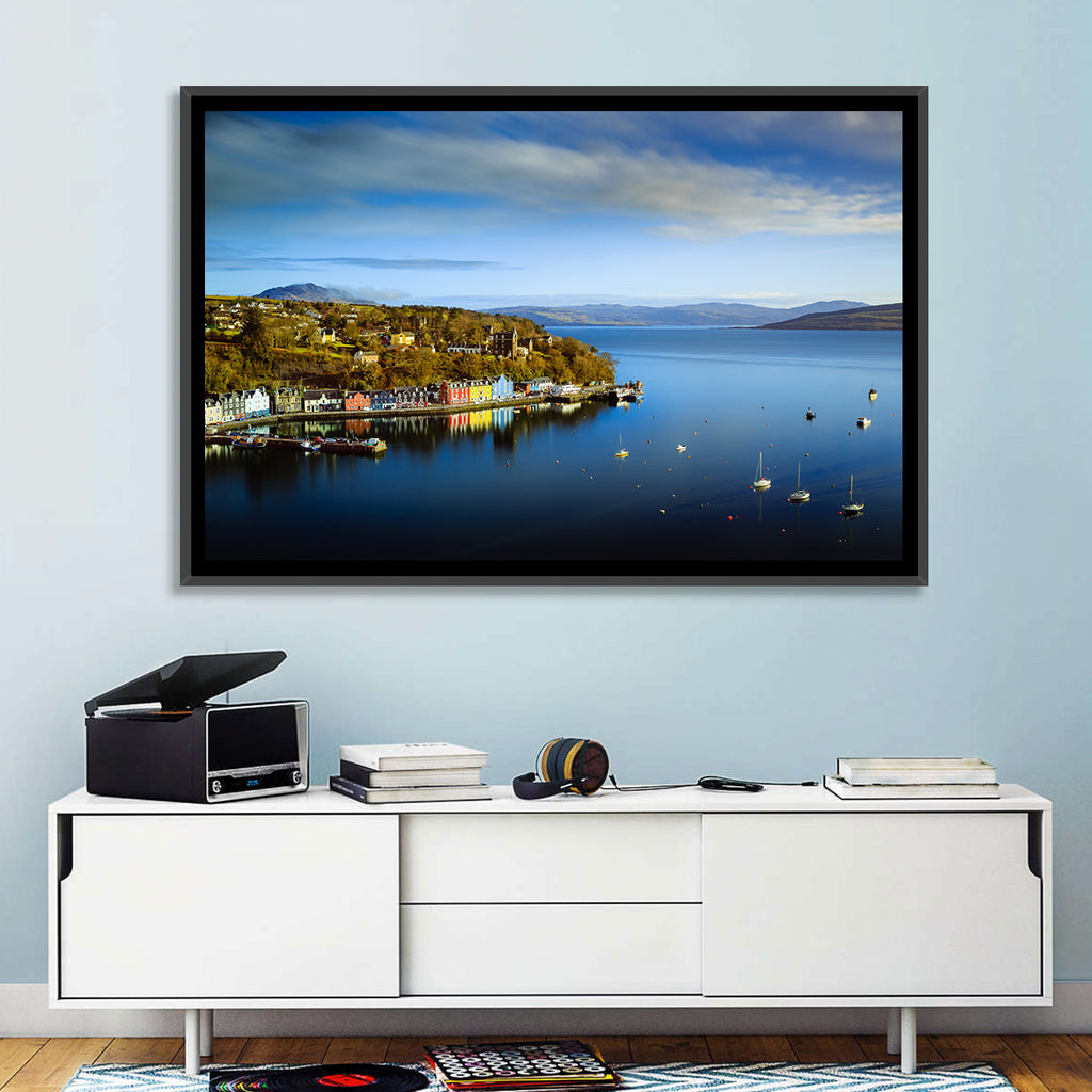Portree Harbour Colorful Houses Wall Art