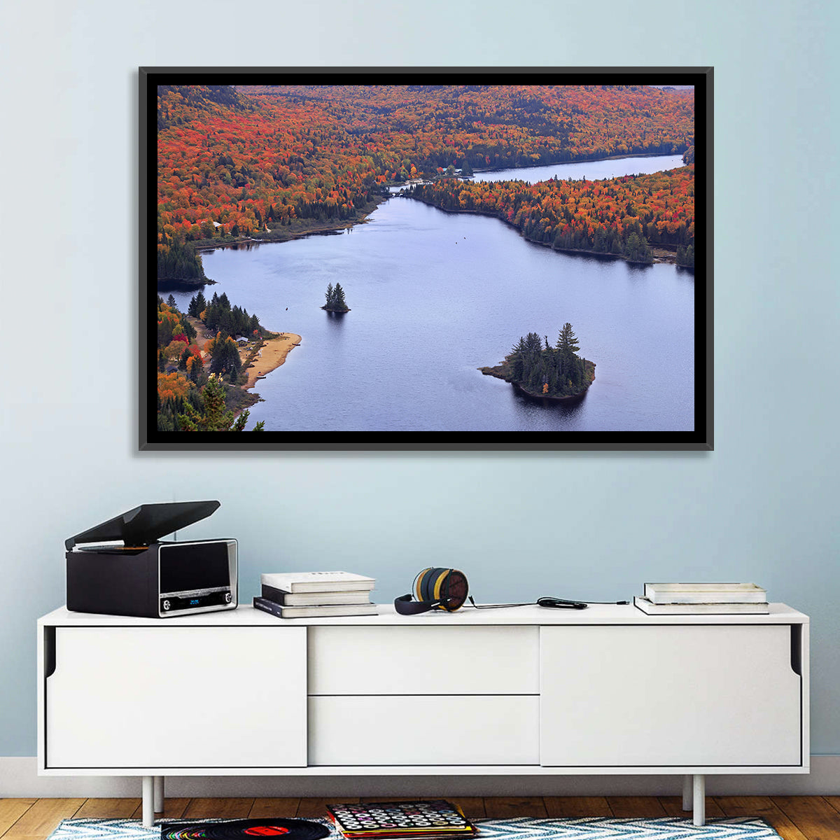 Lake Monroe Aerial with Islands Wall Art