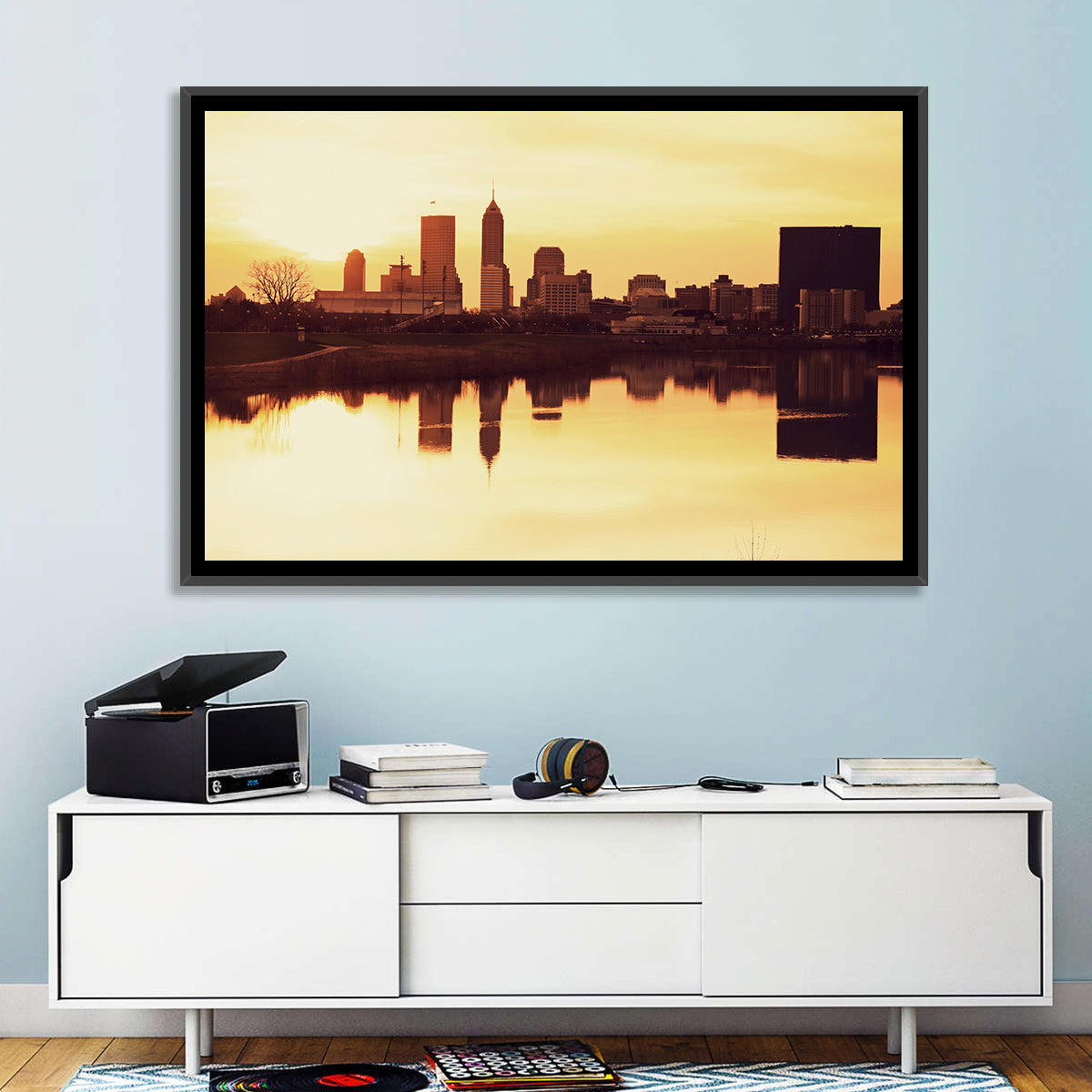 Indianapolis Golden Hour Skyline Wall Art