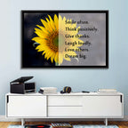 Sunflower Smile Typography Wall Art