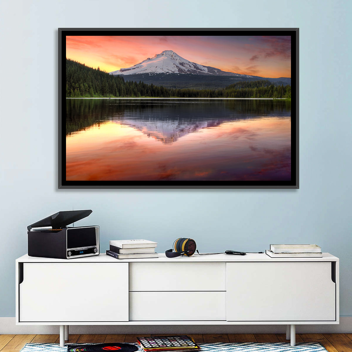 Mount Hood Reflected at Trillium Lake Wall Art