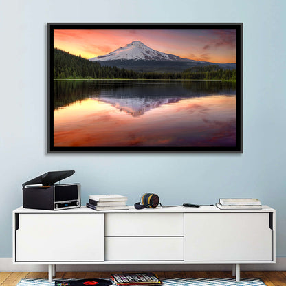 Mount Hood Reflected at Trillium Lake Wall Art